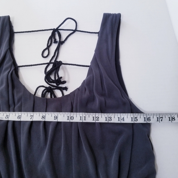 🌸 Free People‎ | Black Tie Flare Dress M - Picture 6 of 14